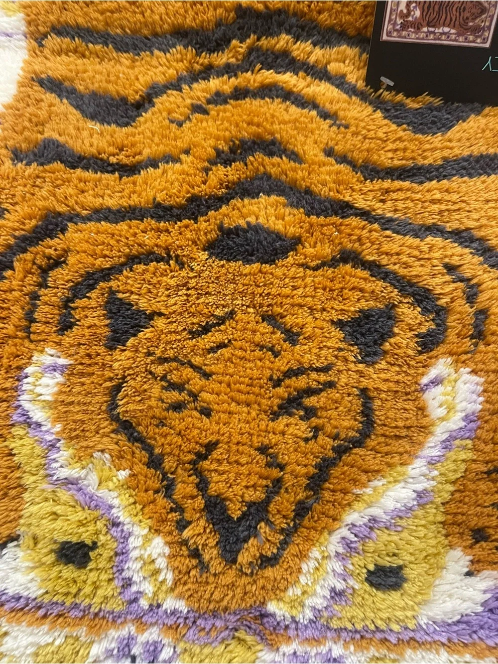 Cynthia Rowley colorful tiger print bath rug - non slip backing 21”x32” - NEW 🐅